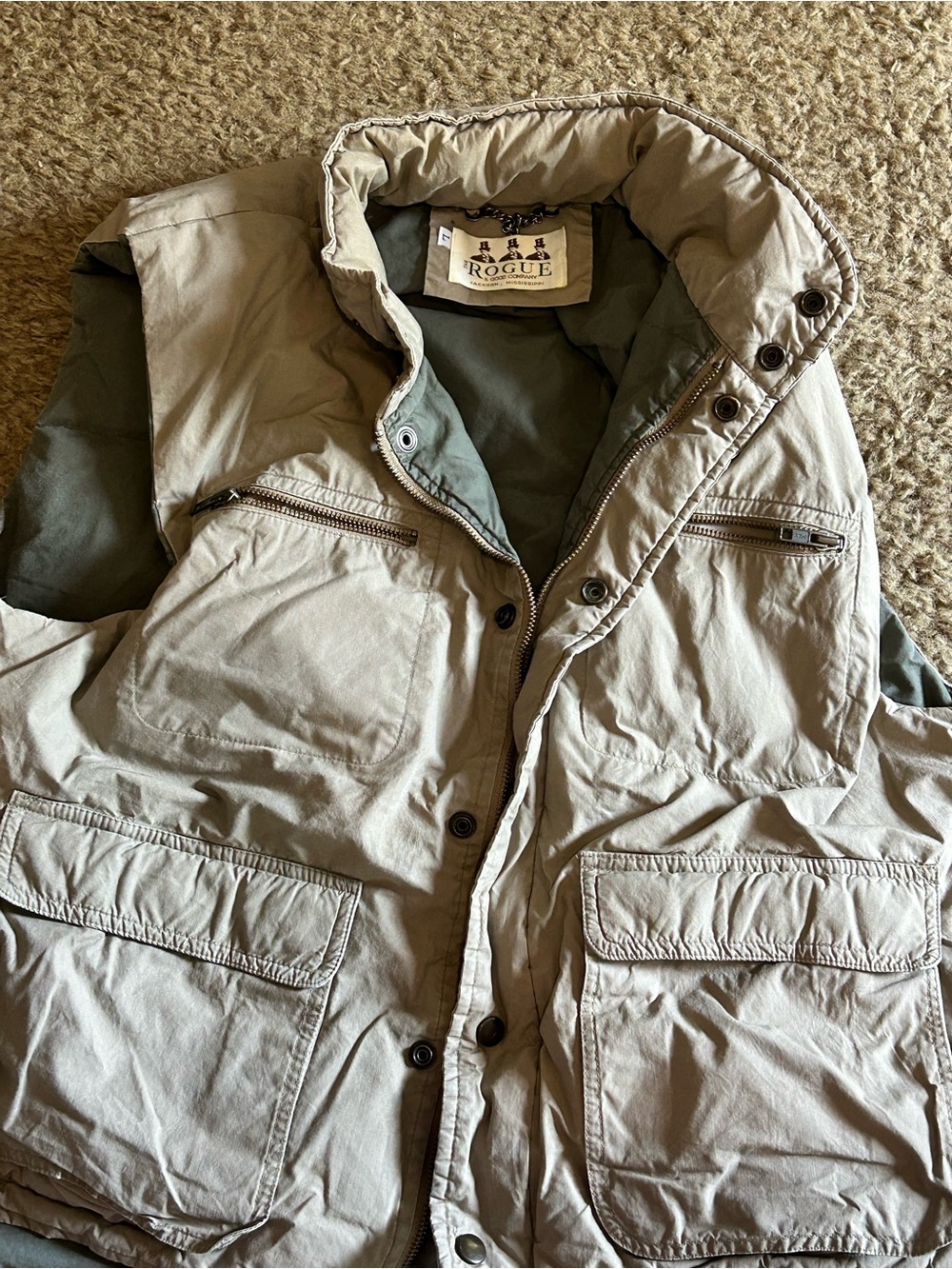 Rogue Men's Padded Field Vest in Light Khaki